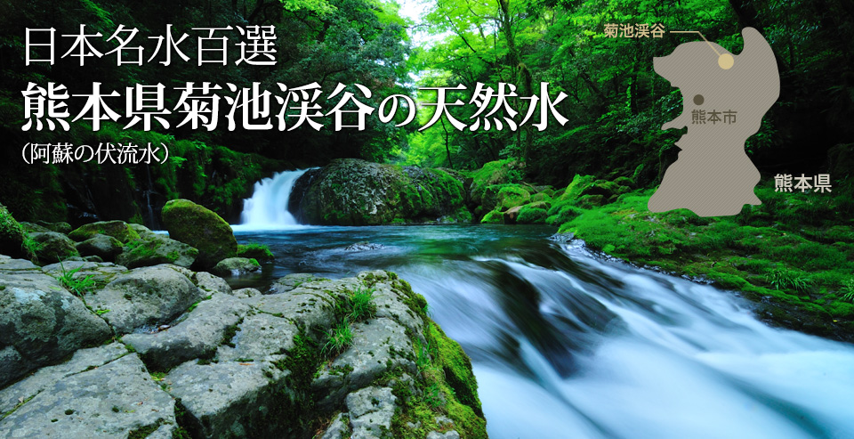 日本名水百選 熊本県菊池渓谷の天然水（阿蘇の伏流水）