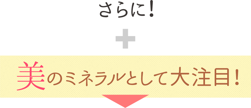 さらに！美のミネラルとして大注目！